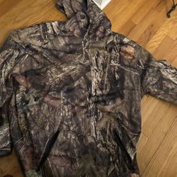 Mossy Oak Camo Hoodie with Face Cover - 3XL