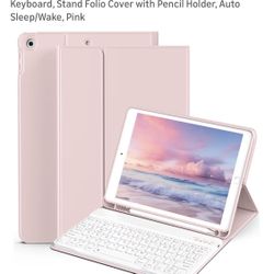 Keyboard Case For iPad 10.2”, Pink Or Black, New