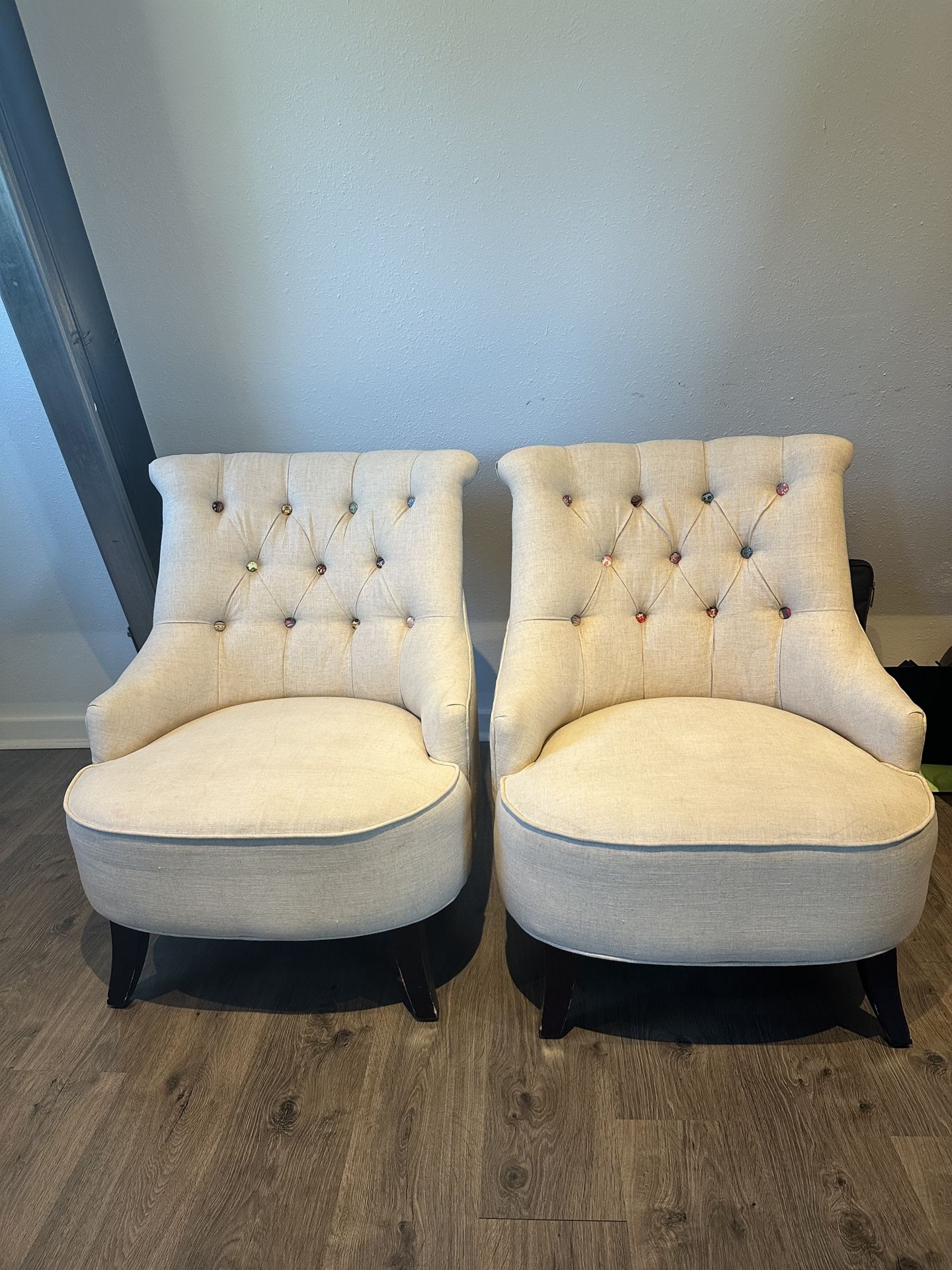 2 Tufted Chairs