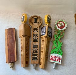Mixed Lot of Beer Tap Handles Black Silver Metal Draft Pull Garage Latitude 33