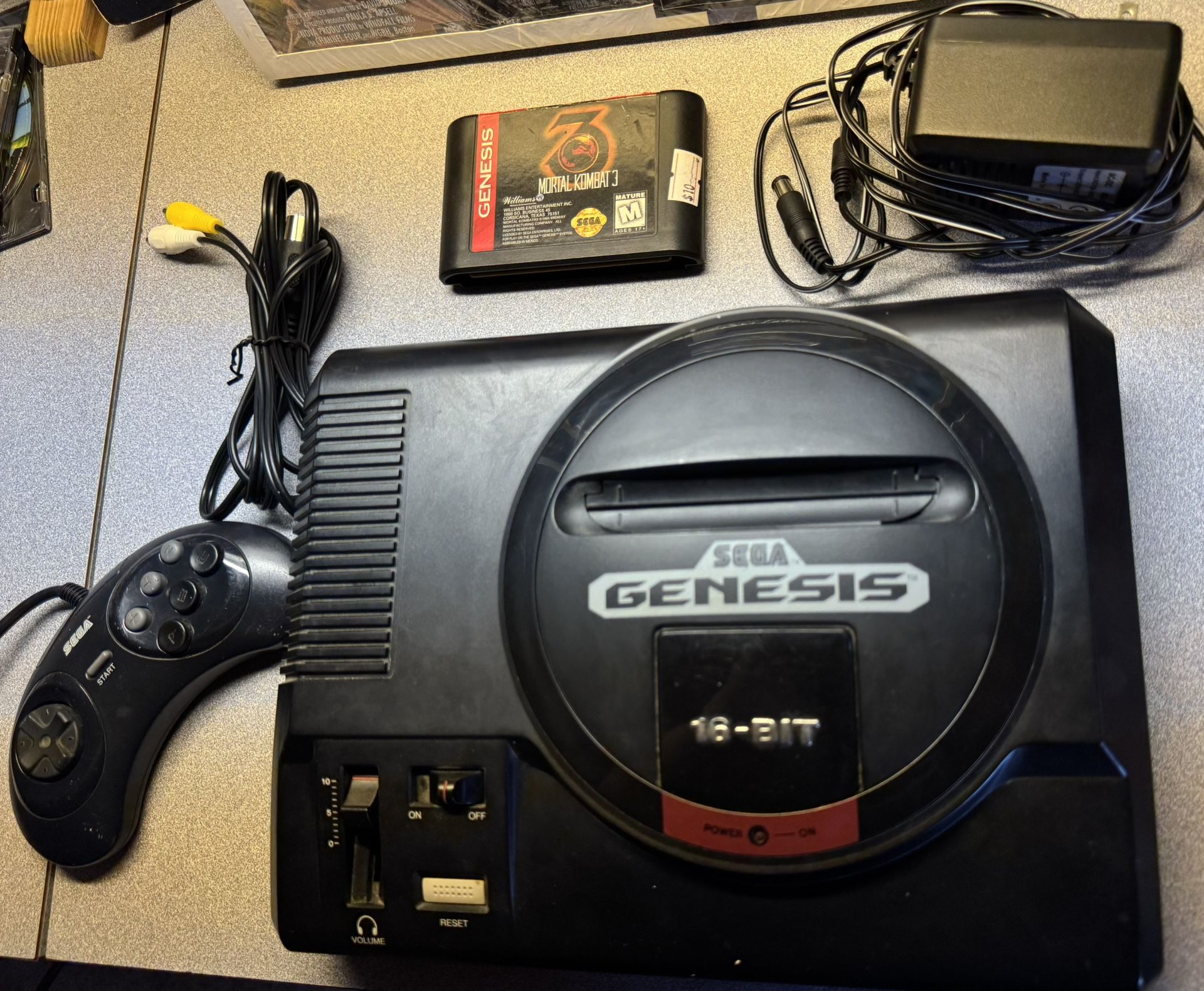 Sega Genesis With Mortal Kombat 3