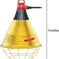 New Heating Lamp,Animal Husbandry Household Planting Heating Lamp, Poultry Breeding Insulation Lamp Shade, Chicken Coop Heater, 175W Warm Lamp Heater.