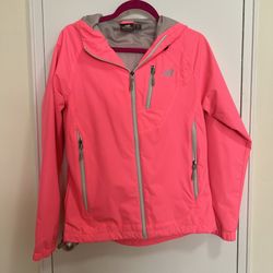 NEW New Balance Windbreaker Full Zip Runners Jacket Neon Pink Athletic Medium
