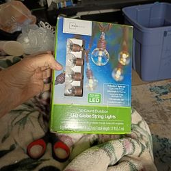 M A I N S T A Y S 50 Count Outdoor LED Globe String Light New