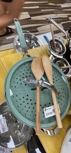 Tramontina 5-Quart Ceramic Nonstick Cooking Pan Set with Lid & Steamer Insert