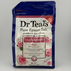 Dr Teal's Pure Epsom Salt Calm & Serenity Rose Essential Oil 3 lb