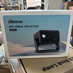 Projector with 1080P Supported, iSinbox WiFi6 Bluetooth 135°Rotatable Portable Ceiling Projector for Bedroom, Home Cinema Video Projectors for TV