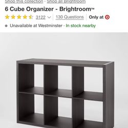 6 Cube Organizer Shelf