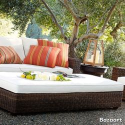 Pottery Barn Ottoman Table With  Cushion