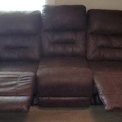 Leather Recliner Sofa