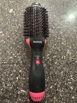 huttoly Blow dryer Hair brush pink Barely Used Curling Drying Iron Straightener 
