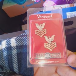 USN US NAVY E-6 PETTY OFFICER 1ST CLASS JACKET SHOULDER RANK INSIGNIA PAIR