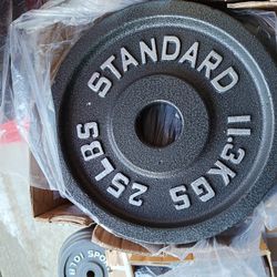 Brand New 25lb Olympic Weight Plates 