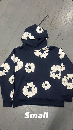 Dark blue denim hoodie