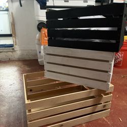 3 Wooden Crates 