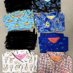6 GOLF POLO SHIRTS Extra Large XL Some new some worn once BIRDIE BOUND
