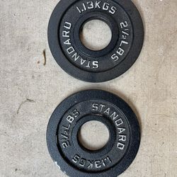 Pair Of 2.5lb Olympic Weight Plates 