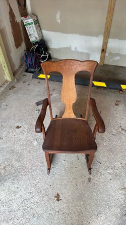 Antique wood rocking chair