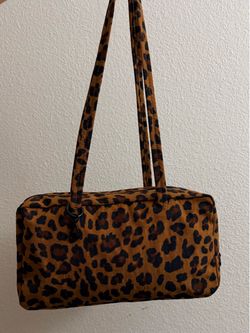 BAGGU Nylon Bowler Bag in Leopard