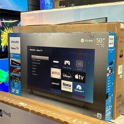 50” Philips 4K UHD LED Smart Roku TV