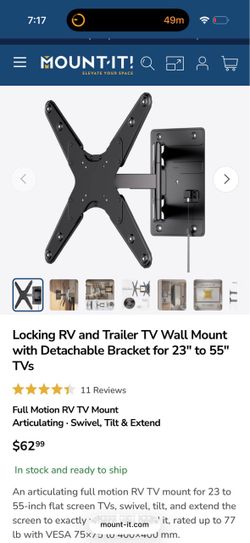 Mount-It! Locking RV TV Wall Mount 23–55"