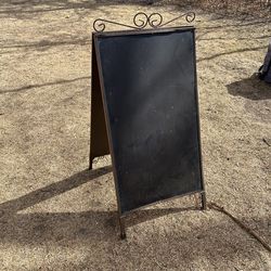 Chalk board A frame sign, metal edge