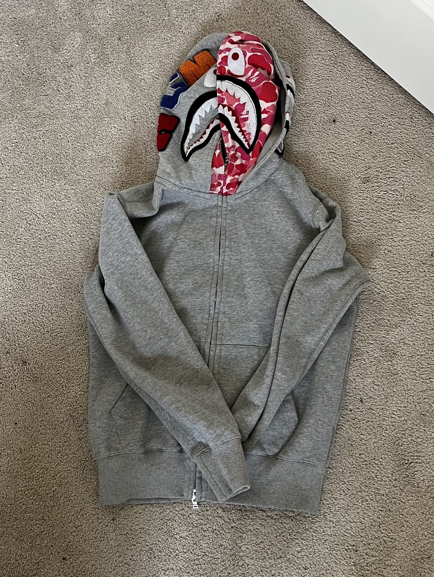 Size Small BAPE Hoodie Full Zip Double Hood RARE