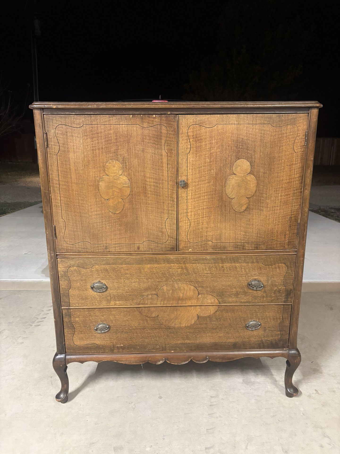  American 🇺🇸 made Rockford Cabinet Co. Walnut Hutch with Drawers, Unique Piece