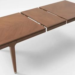 Chicago Solid Wood MCM Extendable 40x96 Dining Table