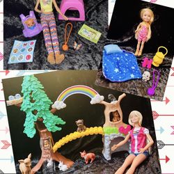 3 Mattel  Barbie Play Sets Camping Themed Opened Box Unused New Without Box