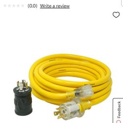Yellow Jacket 25 Ft. 10/3 15A Generator Cord with Bonus Adapter