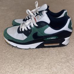 Size 11 Nike Air Max 90 Pure Platinum Black Gorge Green
