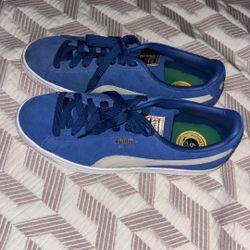 Blue Puma Suedes