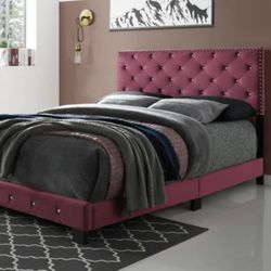 Brand New Full Size Pink Diamond Tuffed Bed Frame With New Mattress Set/Fast Delivery