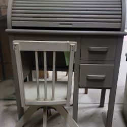 Vintage Children's Roll Top Desk
