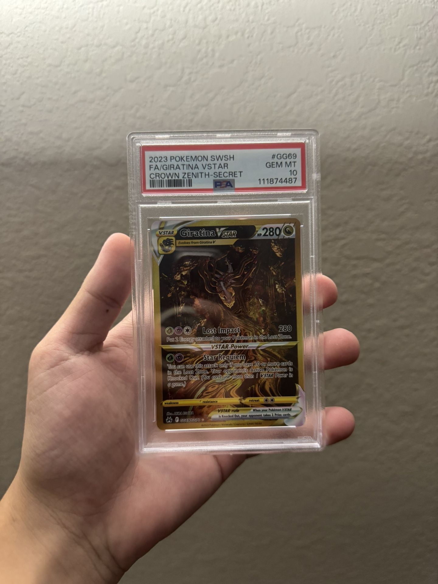 PSA 10 Giratina VSTAR GG69/GG70 Secret Rare FA Pokemon SWSH Crown Zenith GEM 💎