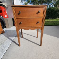 Antique Federal Style Sewing Cabinet – Rotating Spool Drawer, Solid Wood