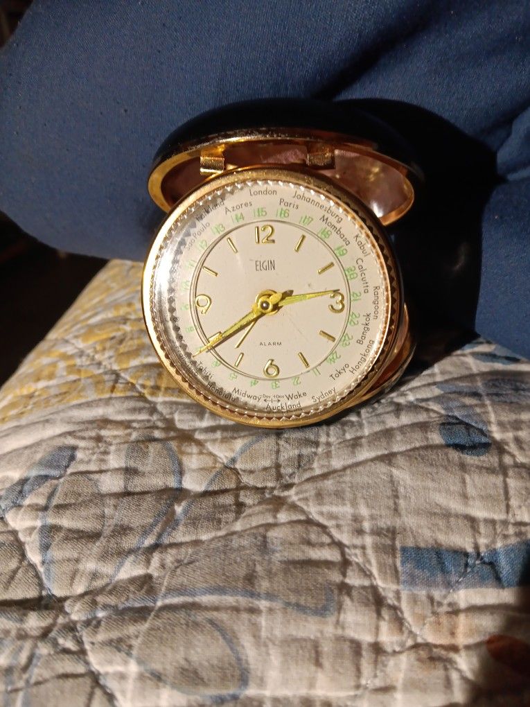 Vintage Rare Elgin World Clock.