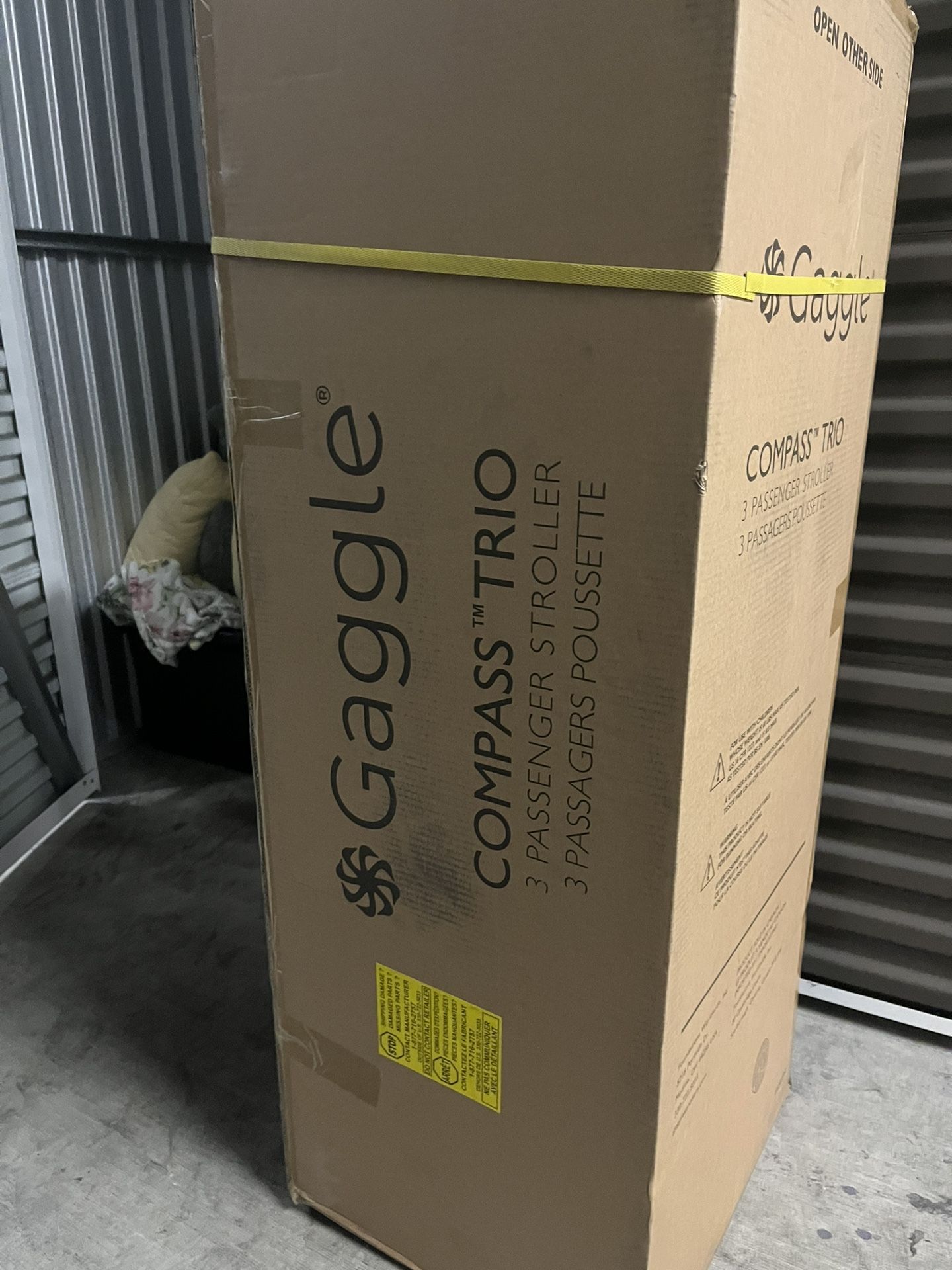 Gaggle by Foundations Compass 3 Seat Stroller with Sun Canopy, Lightweight Tandem Triple Stroller, Safety Restraint System, Foot Brake, Shock Absorbin