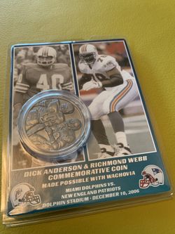 Dick Anderson & Richmond Webb Commemorative Coin Dec 10,2006