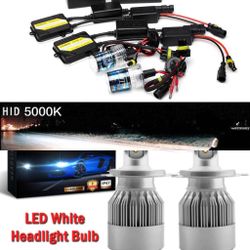 Led headlight bulbs - hid lights - kit for any car truck suv bike- honda accord gmc sierra yukon nissan altima dodge Kits Any Bulb H11 9006 H4 9007 H7