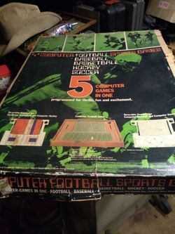 Vintage 1972 Computer Football Sports Games