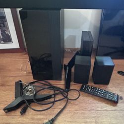 Samsung 50” with surround sound and wall mount