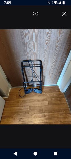 New Black Metal Folding Luggage Carrier