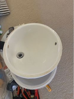 Free bath solid acrylic counter top and two matching Kohler sinks