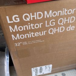 LG QHD Monitor 32 Inch New In Box