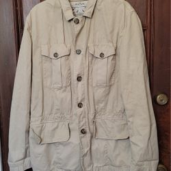 Vintage Banana Republic Men's 100% Cotton Safari & Travel Jacket-Khaki-Size L
