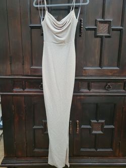 Gorgeous Sparkly Champagne  Evening Gown