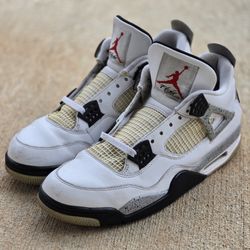 Authentic Air Jordan 4 "White Cement" - Men's Size 13