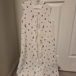 Toddler Sleep Sack XL, 0.5 TOG Lightweight Wearable Blanket, 100% Organic Cotton Muslin, Sleeveless, 2-Way YKK Zipper, OEKO-TEX Certified, Blue Star